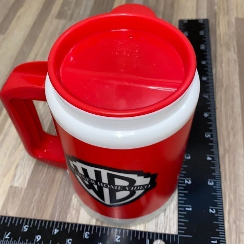 Coffee hot cold tumbler travel mug Warner Bros vintage trucker mug on the go euc - Picture 7 of 10